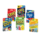 Mattel Card Game 6 Pack Bundle: UNO DOS Phase 10 ONO99 UNO House Rules All Wild