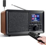 Radio Portable, Dab/Dab Plus/FM avec Bluetooth 5.0, Radio Dab+ Écran Couleur 2,4"", Radio Radio avec Double Alarme, Connexion USB/AUX