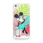 ERT GROUP mobile phone case for Apple Iphone 5/5S/SE original and officially Licensed Disney pattern Minnie 029 optimally adapted to the shape of the mobile phone, partially transparent