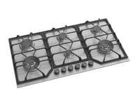 ViandPro 90cm 6 Burner Stainless Steel Gas Hob With 2 Dual Wok Burners - VP-H...