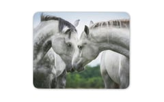 Cute Grey Horses Mouse Mat Pad - Pony Equine Girls Student Computer Gift #15444