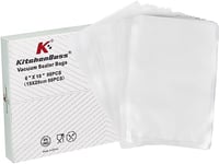 KitchenBoss Sac Sous Vide Alimentaire: Sachet Sous Vide Alimentaire pour L'appareil de Mise Sous Vide, 50PCS 15x25cm Sac Sous Vide, Film Sous Vide Alimentaire sans BPA