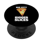 Design amusant Love Pizza Big City Style PopSockets PopGrip Adhésif