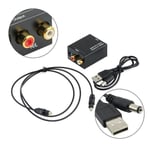 Adaptateur Convertisseur Optique Numérique Toslink Coax vers analogique L / R RCA Adaptateur + câble