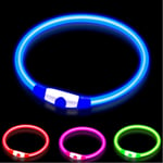 LED-hundhalsband, Glow Light-halsband för hundar, Ultra Ljus USB Laddningsbart Klippbart till Alla Storlekar - Laddningsbart Batteri - Ökad Synlighet & Säkerhet Blue