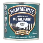 Hammerite Direct to Rust Metal Paint Satin White 250ml -