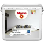 Alpina - Peinture Acrylique Murs & Plafonds Blanc Mat Finition: Mat - Couleur: Blanc - Conditionnement: 5L