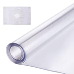 VEVOR Nappe Rectangle Transparente 101,6x152,4 cm Épaisseur 1,5 mm, Film de Table Transparent en PVC, Imperméable et Facile à Nettoyer, Protection de Table pour Bureau, Cuisine Restaurant Salle à Mang