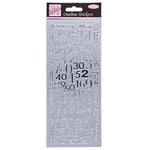 Anitas Outline Stickers, Months And Numbers, Silver, For Scrapbooking, Card Making, Kids Play, Homework, Art, Craft, Embelish, Decorative, Paper, Card, Glass, Metal, Plastic, Foam