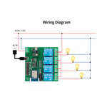 4ch Tuya Wifi Smart Switch Diy Minuterie + Télécommande 85-265v Usb 5v 2.4g Wifi Smartlife Module Domotique Pour Iftt Alexa