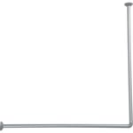 Tendance - barre de douche d angle 90X90 cm aluminium - chrome