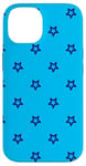 iPhone 14 Light Blue Stars Classic Nautical Oceanic Timeless Pattern Case