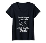 Womens Some People Just Need A Pat On The Back V-Neck T-Shirt