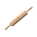 Fackelmann 31540 Rouleau patisserie en bois, rouleau à pâtisserie, accessoires cuisine, ustensiles de cuisine patisserie, rouleau à patisserie, Bois, Métal, 44,5 x 6 x 6 cm