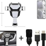  For Realme Gt Neo 2 Airvent mount + CHARGER holder cradle bracket car clamp