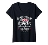 Womens Soon To Be Abuela 2025 Mother's Day First Time Mom Pregnancy V-Neck T-Shirt