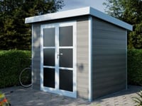 Abri de Jardin Composite ALMA - 5m2 - Gris clair - Cabane de jardin