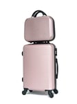 CELIMS - Valise Cabine Voyage avec Vanity Trousse de Toilette 30cm Rose Gold Approuvée par 100+ Compagnies Aériennes | Légère et Rigide | Petite Valise Cabine 55x40x20 | Bagages Cabine | Set de Bagage