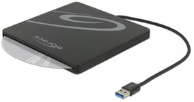 Delock - USB-A 3.0 SATA kabinet til Ekstern Diskdrev - 9.5 / 12.