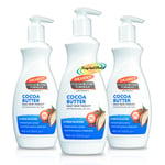 3x Palmers Cocoa Butter Moisturising Daily Pump Body Lotion Vitamin E 400ml