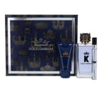 Dolce & Gabbana K 100ml & 10ml Eau de Toilette, 50ml Shower Gel Gift Set for Men
