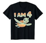 Youth I Am 4 Kids Four Years Old Cute Turtle 4th Birthday T-Shirt