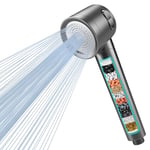 MEKO Pommeau de douche avec filtre haute pression avec filtre à 15 étapes tuyau de 1,5 m 3 modes de pulvérisation, pommeau de douche anti-calcaire économiseur d'eau pour éliminer le chlore résiduel