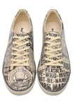 DOGO Vegan en Cuir Multicolore Mode Baskets pour Homme - Chaussures de Marche Confortables et Décontractées - Fait à la Main - Warner Bros Daily Prophet Harry Potter Design - Taille 44