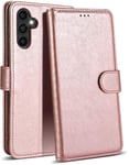 Case Collection for Samsung A05s Phone Case - Leather Folio Flip Kickstand Shockproof Cover with RFID Blocking Card Slots Wallet for Samsung Galaxy A05s Case Rose Gold