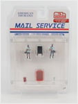 AMERICAN DIORAMA 76491MJ Accessoires - Set Mail Service - 2X Figurine - Various