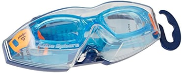 Phelps - MP Tiburon Kid Lunettes de Natation Unisexe-Adolescents, Turquoise et Orange/Verres Transparents, Taille Unique