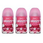 AIRPURE AIR FRESHNER AUTOMATIC SPRAY REFILLS TRUE ROMANCE SCENT 250 ML x 3