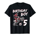 Motocross 5th Birthday Boy 5 Year Old Dirt Bike T-Shirt