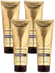 L'Oréal Paris Pure Riche Shampooing Sans Sulfate à l'Huile de Caméline - Nutrition et Réparation - Cheveux Desséchés, Vanille, 250 ml (Lot de 4)