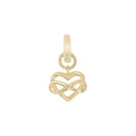 Amor Charm 925 en argent sterling pour dames, 1,8 cm, blanc, cœur, Livré dans une boîte cadeau de bijoux, 2038515