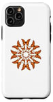 Coque pour iPhone 11 Pro Petit papillon – Motif floral mandala orange