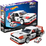 MEGA Hot Wheels Audi 90 Quattro IMSA GTO Jouet de Construction Automobile avec 973 pièces et modèle Miniature en métal, Coffret à Construire et à Exposer pour Les collectionneurs, Rouge, HRY20