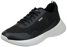 BOSS Homme Dean_Runn_KN Basket, Noir 1, 43 EU