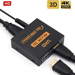 Y&H HDMI Splitter 1 in 2 Out,Ver 1.3 HDMI Switch Support 3D 4K@30HZ Full HD1080P for Nintendo Switch Xbox PS4 PS3 Fire Stick Roku Blu-Ray Player Apple TV HDTV