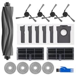 Kit d'accessoires pour Dreame X40 Ultra Complete / X40 Master / L40 Ultra/Mova P50 Pro Ultra Robot Aspirateur, 1 Brosse Principale, 2 Filtres, 4 Brosses Latérales, 4 Serpillières, 6 Sacs à Poussière