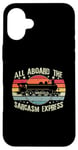 iPhone 16 Plus Retro Wagon Train Lover Model Train Railroad Conductor Funny Case