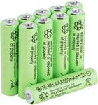 Ni-Mh Piles Rechargeables Aaa, 10Pcs 800Mah 1,2V Haute Capacité Pré-Chargées Nimh Piles, Pour Frontale Led, Télécommande, Guirlandes Lumineuses