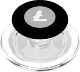 Lite Coin Litecoin Logo Crypto Cryptocurrency Trading Trader PopSockets PopGrip for MagSafe