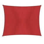 Windhager Cannes 10777 Voile d'ombrage rectangulaire 2 x 3 m, Protection Solaire pour Jardin et terrasse, résistant aux UV et aux intempéries, Rouge