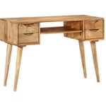 Vidaxl - Bureau avec tiroirs 110x47x76 cm bois de manguier solide Brun