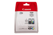 Canon PG-560 / CL-561 Multipack - 2 pakker - sort, farve (cyan, magenta, gul) - original - blækpatron