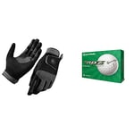 TaylorMade Men's Rain Control Golf Glove, Black, Large & RBZ Soft Dozen Golf Balls, White,2021