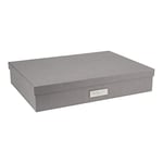 Bigso Box of Sweden 934154141 Boîte de Rangement Format A3 Panneau de Fibre Gris 31 x 43,5 x 8,5 cm