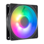 Cooler Master Mobius 120P ARGB Radiator Fan - Ring Blade Design (PWM), Ultra-Durable Loop Dynamic Bearing (max. 75.2 CFM, 3.63 mmH2O, 30 dBA), Chamfered Air-Focus Frame - Addressable Gen 2 RGB