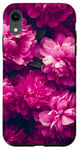 Coque pour iPhone XR Rose Pop Art Ethnique Magenta et Rose Pivoine Blush